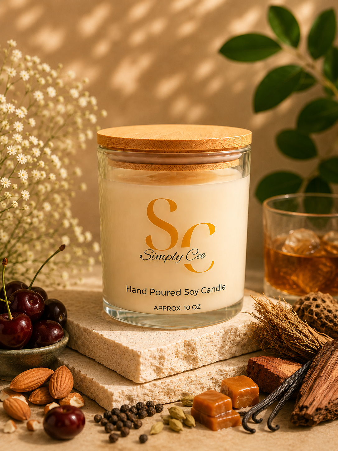 Soy wax scented candle Cherry Smash- 10 oz